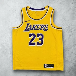 Nike NBA Los Angeles Lakers #23 Lebron James Swingman Jersey Size 48 - Picture 1 of 8