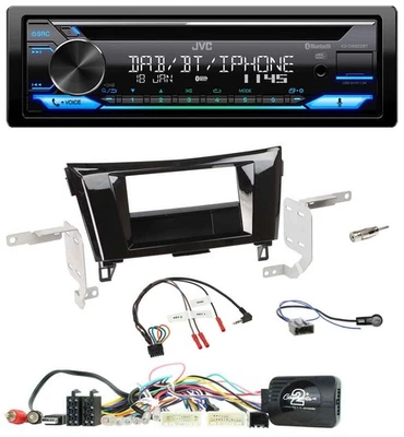 JVC Bluetooth Lenkrad USB DAB CD Autoradio für Nissan Qashqai X-Trail 14-17 24 P - Bild 1 von 4