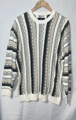 Suéter Hollister Para Hombres XL Multicolor Estilo Coogi Cosby Pullover Hip Hop Arte Foto 1 de 4