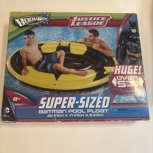 BoomWow Justice League Huge 5’ Batman Symbol Inflatable Pool Float DC Lake Raft - Picture 1 of 6