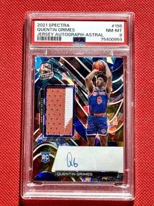 Quentin Grimes 2021 Panini Spectra Jersey Auto RPA Rookie RC Astral 1/35 PSA 8 - Bild 1 von 2