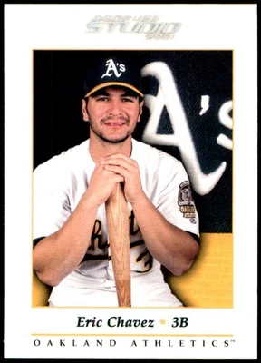 Eric Chavez 2001 Donruss Studio #60 Athletics MLB READ FREE SHIP AutographDen - Image 1 of 2