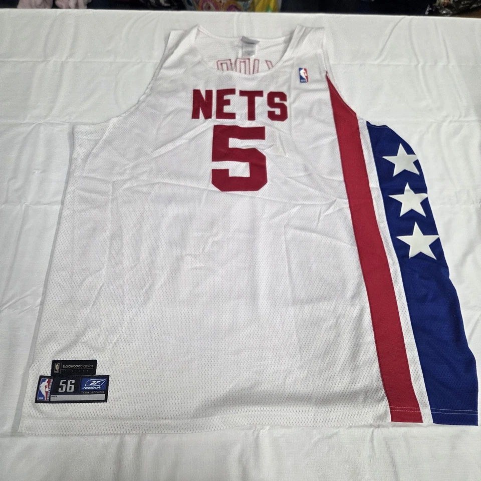 Camiseta de baloncesto vintage de los New Jersey Nets para hombre 56 blanca NBA Jason Kidd Reebok Foto 1 de 4