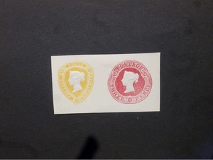 GB Ganzsache 1892 STO QV 3d + 11/2d Prägeverbund Ausschnitt H&B ESC149 - Bild 1 von 2