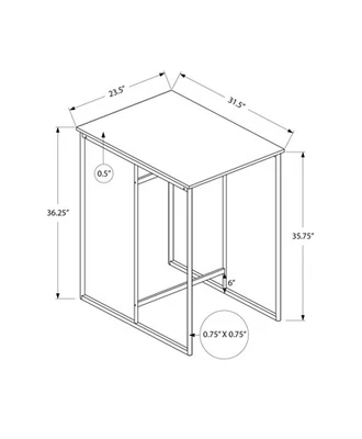 Dining Table - 32" Rectangular - Counter Height - Laminate Top - Kitchen - Gray - Image 1 of 4