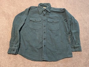 Vintage Duxbak Shirt Mens XL Green Flannel Work Workwear Heavy Chamois - Picture 1 of 8