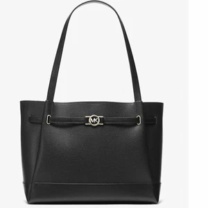 Neu mit Etikett authentisch Michael Kors Reed groß genarbtes schwarzes Leder Beuteltasche mit Gürtel $ 558 - Bild 1 von 13