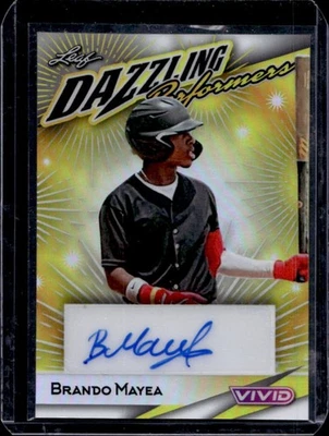 2023 Leaf Vivid Brando Mayea Dazzling Performers Prismatic White Auto #2/6 - Image 1 of 2