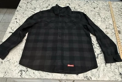 80Eighty Independent Trading Co Charcoal/Black Flannel NTW Sz XL Soft Button Up - Image 1 of 4
