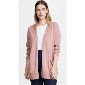 Madewell Summer Ryder Cardigan Sweater Pink Open Front Long Sleeve Size Small - Picture 1 of 7
