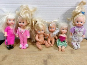 Lote De Colección De 6 Muñecas Kelly And Friends Krissy, Kelly y Baby Kelly Años 90 - Imagen 1 de 13