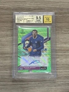2022-23 Finest UEFA Mason Mount Chelsea Auto Neon Green Refractor #11/99 BGS 9.5 - Picture 1 of 2