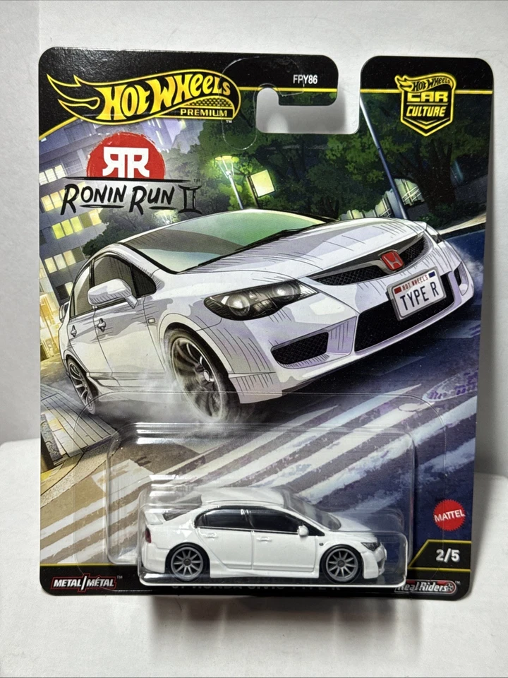 Hotwheels 1/64  🇨🇵 Ronin Run 2 Honda Civic Type R #2/5 de 2025 RealRiders - Photo 1/4