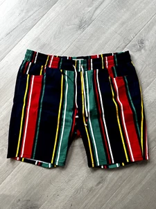Vintage Retro FRESH PRINCE OF BEL AIR Herren XL 90er gestreifte Baumwollshorts - Bild 1 von 7