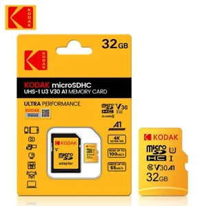 Kodak Official 32 GB Micro SD HC Flash Memory Card Class 10 With Adapter - Picture 1 of 1