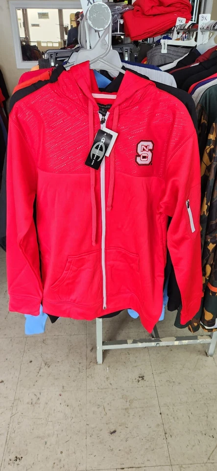 Champion NC State Wolfpack Hoodie Full Zipper Zippered Jacket Mens Large