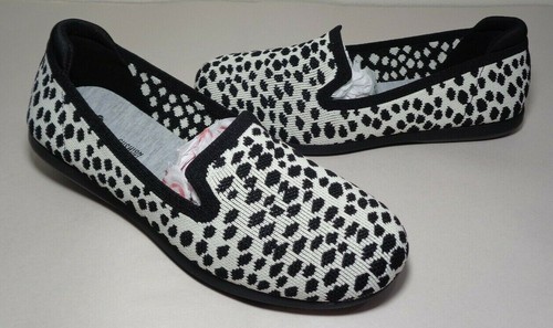 Mocassini Clarks taglia 6 5 larghi CARLY DREAM nero bianco interesse scarpe donna nuove