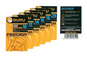 Guru LWG Feeder Special Eyed Micro Barbed Hooks - Picture 1 of 5