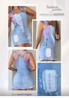 ASI SEA Jeans Colombianos, Fashion Denim Blue jumpsuit skirt w/Patches  #AS03509