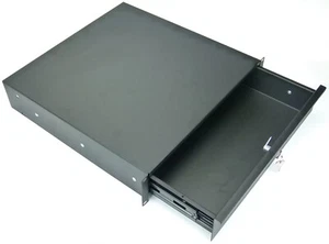 2 HE TEGO Rackschublade 45cm tief Vollauszug Schloss Schnelltrennung Rack-Drawer - Bild 1 von 10