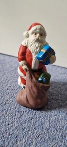 Avon Santa And Snowman Candle Holder Boxed Christmas Rare Vintage - Picture 1 of 9