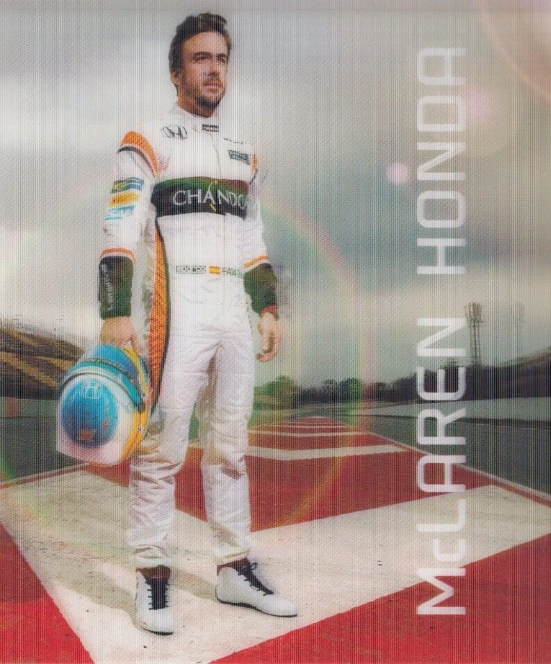McLaren F1 Team 2017 Fernando Alonso 3D autograph card - Bild 1 von 1