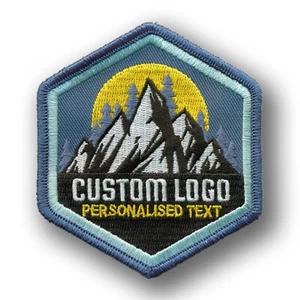 20 x Custom Mountain Expedition / Scout / Camp / Outdoor Logo Embroidered Patch - Picture 1 of 1