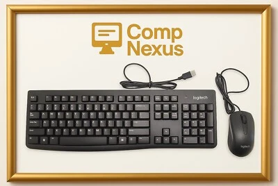 Wired Keyboard And Pc For Computer Qwertz Logitech Mk120 Combo Mouse And Keyboar - Image 1 of 3