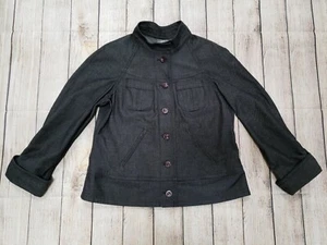 J JILL EXTRA SMALL PETITE XS DARK WASH DENIM BLAZER JACKET STRETCH  - Picture 1 of 7