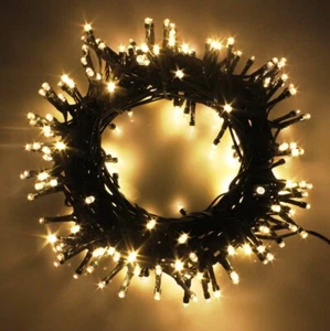 Indoor/Outdoor LED Christmas Lights on Dark Green Cable (1000LEDs, Warm) - Picture 1 of 7