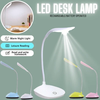 20LED Flexible Touch Desk Light Bedside Reading Lamp Dimmable USB Rechargeable🎁 - Image 1 of 4