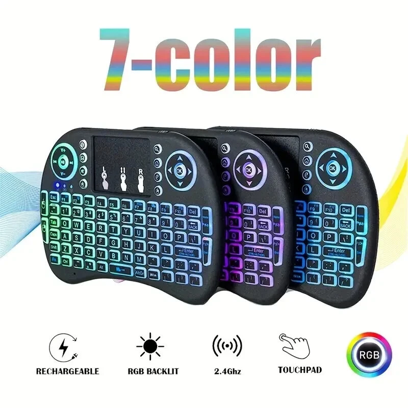 US Mini i8 Wireless Keyboard 2.4G with Touchpad for PC Android Desktop PC TV Box - Image 1 of 4