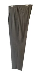 MEN'S PANTS 100% WOOL 3 PLEAT MADE IN ITALY SIZE 38 WAIST COL.GREY ART.3PGREY38 - Picture 1 of 4