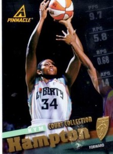 WNBA BASKETBALL 1998 PINNACLE GOLD KYM HAMPTON COURT COLLECTION #27 NY LIBERTY