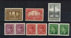 CANADA MINTS ON A STOCK CARD LIGHT HINGE TO HINGED. - Picture 1 of 2