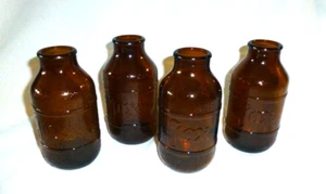 Vintage Jax Bierfass Flasche 1973 Bernstein Braun 4er Set EUC - Bild 1 von 3