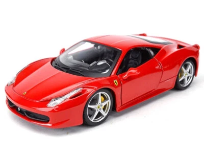 Ferrari 458 Italia F142 2009 Red Burago Diecast Scale Model Car 26003 1:24 - Image 1 of 2