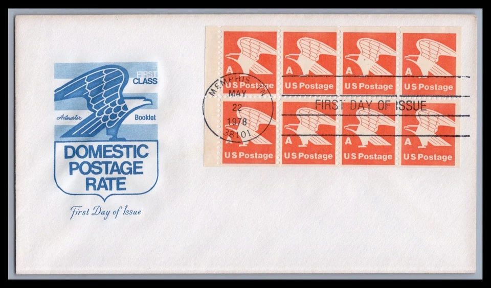 US FDC # 1736a "A" Rate (15c) Eagle, Pane Artmaster   1978, 9E995 - Image 1 of 1