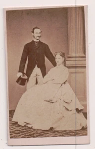 Vintage CDV King Frederick VIII of Denmark & Queen Louise - Picture 1 of 2