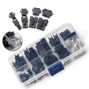 200pcs 2.54mm Pitch JST SM Terminals Connectors 2/3/4/5pin Male/Female Shell Kit - Picture 1 of 12