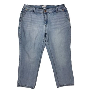 Lane Bryant High Rise Straight Jeans 16 Light Wash Cropped 25" Inseam - Picture 1 of 6
