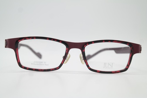 Glasses JUST J CH1049 Red Black Oval Frame Eyeglasses New