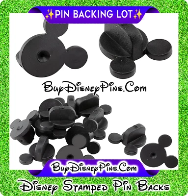 50x Disney Pins Backing Lot Disney Stamped Mickey Head Pin Back Lot New 17 - Image 1 of 4