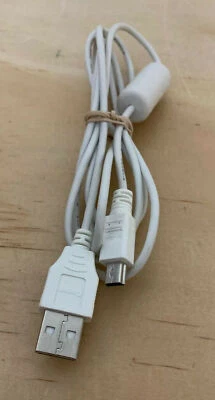 White USB 2.0 A male to USB mini B 5pin Male Charge Cable 4ft - Image 1 of 3
