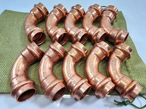 10 Pack Nibco PC9607-LT 3/4 OD PRESS 90 ELBOW Press Fittings PressACR PC9607 New - Picture 1 of 5