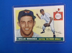 Willie Miranda 1955 Topps Baseball semi-hi # 154 en muy buen estado - Imagen 1 de 2