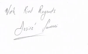 Desire Samaai - Estrella del ballet sudafricano - RARA TARJETA DE ÍNDICE GENUINA FIRMADA A MANO - Imagen 1 de 2