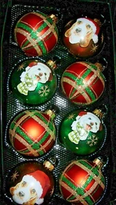 Winter Wonder   Glass Dog  Ornaments (8) - Picture 1 of 7