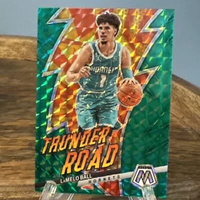 2022-23 Panini Mosaic Thunder Road - LaMelo Ball Green Mosaic   Hornets - Image 1 of 2