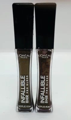 Lot of 2  L'Oreal Infallible Pro Lip Gloss 8Hr, 0.21oz/6.3ml, #715 Raisin - Image 1 of 3